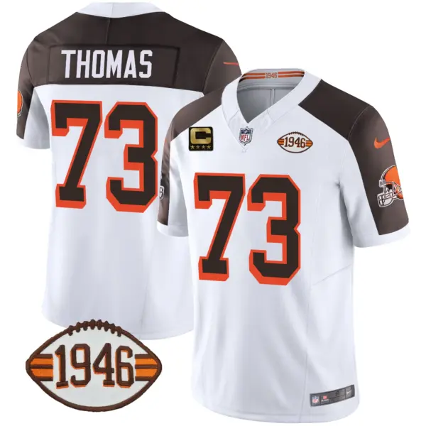 Mens Cleveland Browns 1946 75Th Anniversary Patch Jersey Joe Thomas Jersey Inverted