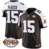 Mens Cleveland Browns 1946 75Th Anniversary Patch Jersey Joe Flacco Jersey Alternate