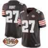 Mens Cleveland Browns 1946 75Th Anniversary Patch Jersey Kareem Hunt Jersey Brown