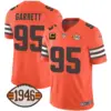 Mens Cleveland Browns 1946 75Th Anniversary Patch Jersey Myles Garett Jersey Orange