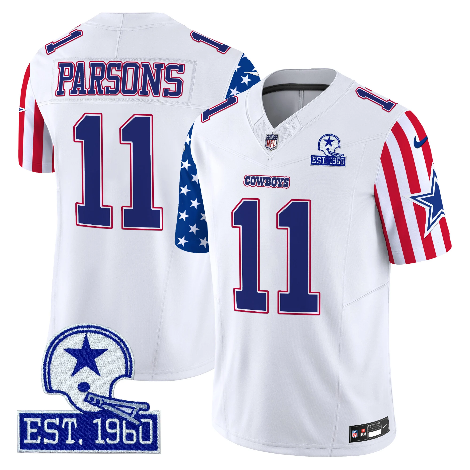 Mens Dallas Cowboys American Style Vapor Limited Jersey Micah Parsons Jersey White