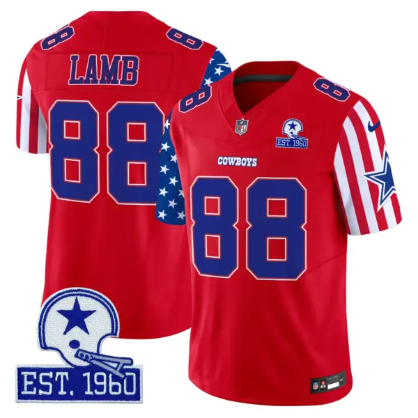 Mens Dallas Cowboys American Style Vapor Limited Jersey Ceedee Lamb Jersey Red
