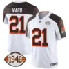 Mens Cleveland Browns 1946 75Th Anniversary Patch Jersey Denzel Ward Jersey Inverted