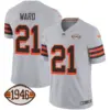 Mens Cleveland Browns 1946 75Th Anniversary Patch Jersey Denzel Ward Jersey Gray