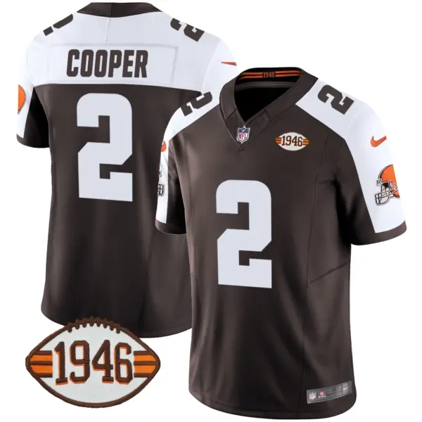 Mens Cleveland Browns 1946 75Th Anniversary Patch Jersey Amari Cooper Jersey Alternate