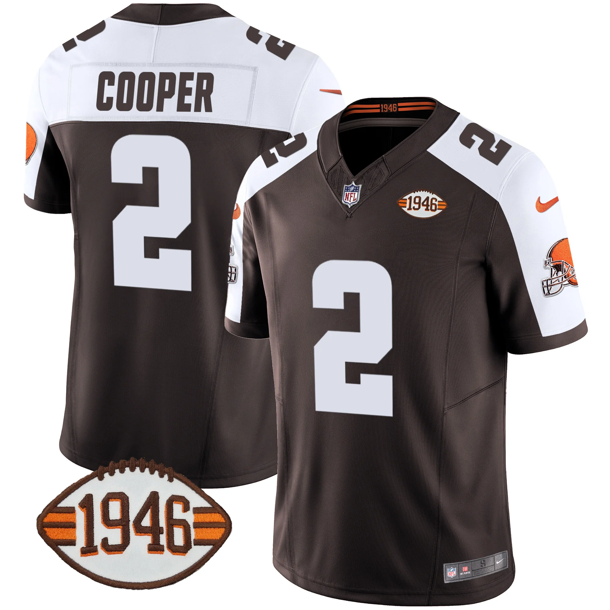 Mens Cleveland Browns 1946 75Th Anniversary Patch Jersey Amari Cooper Jersey Alternate