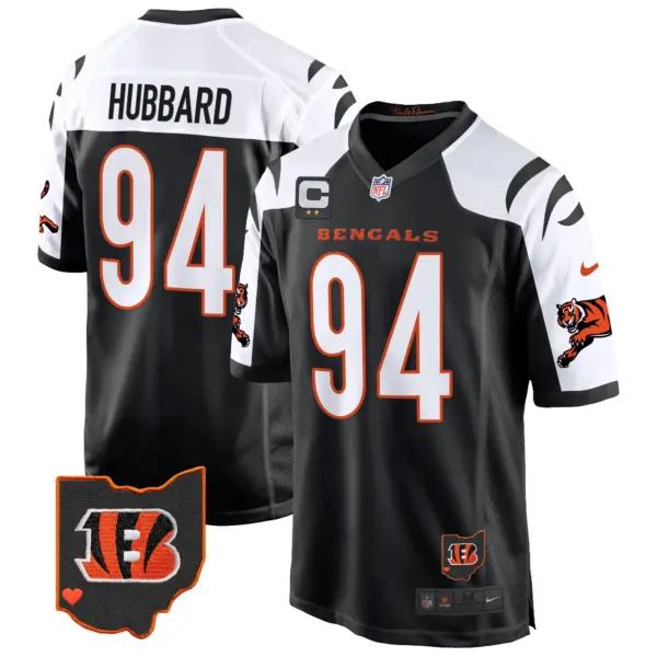 Mens Cincinnati Bengals 2024 Game Jersey Sam Hubbard Jersey Black Alternate