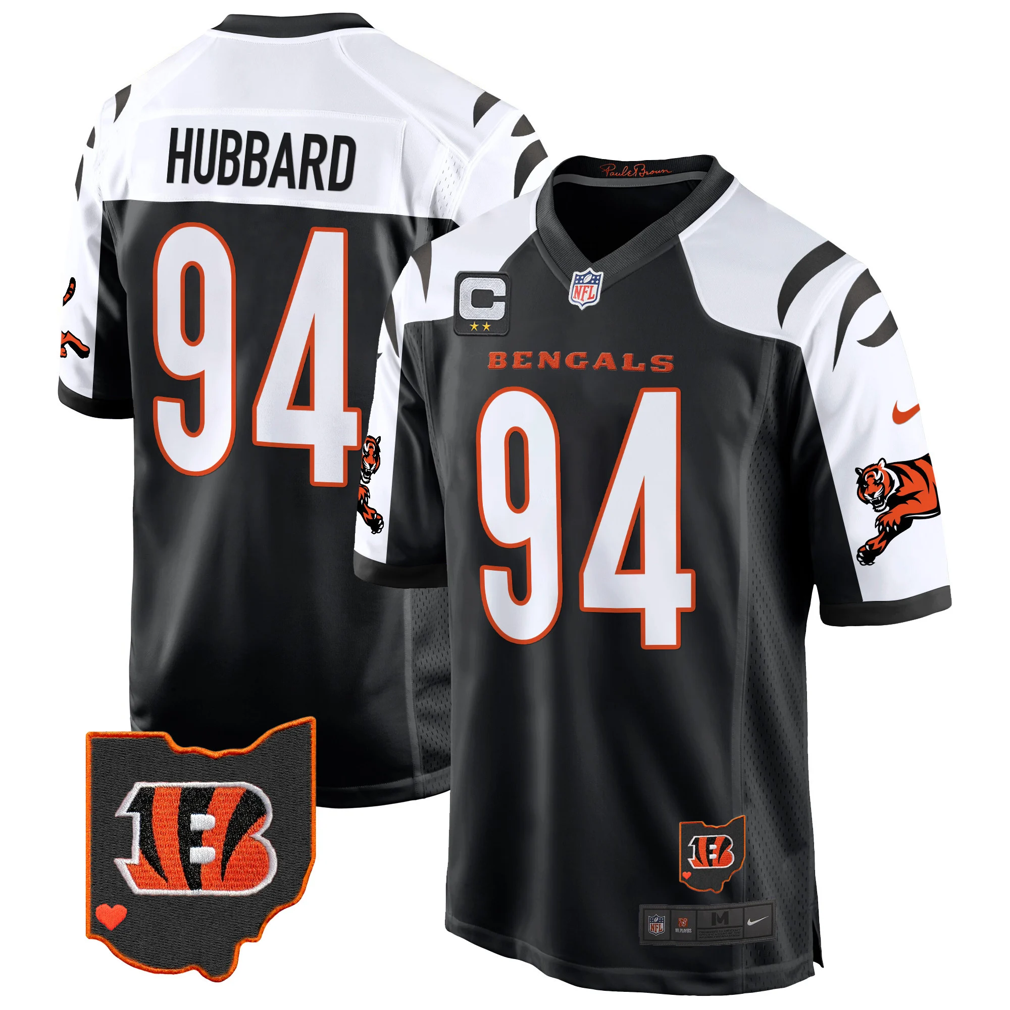 Mens Cincinnati Bengals 2024 Game Jersey Sam Hubbard Jersey Black Alternate