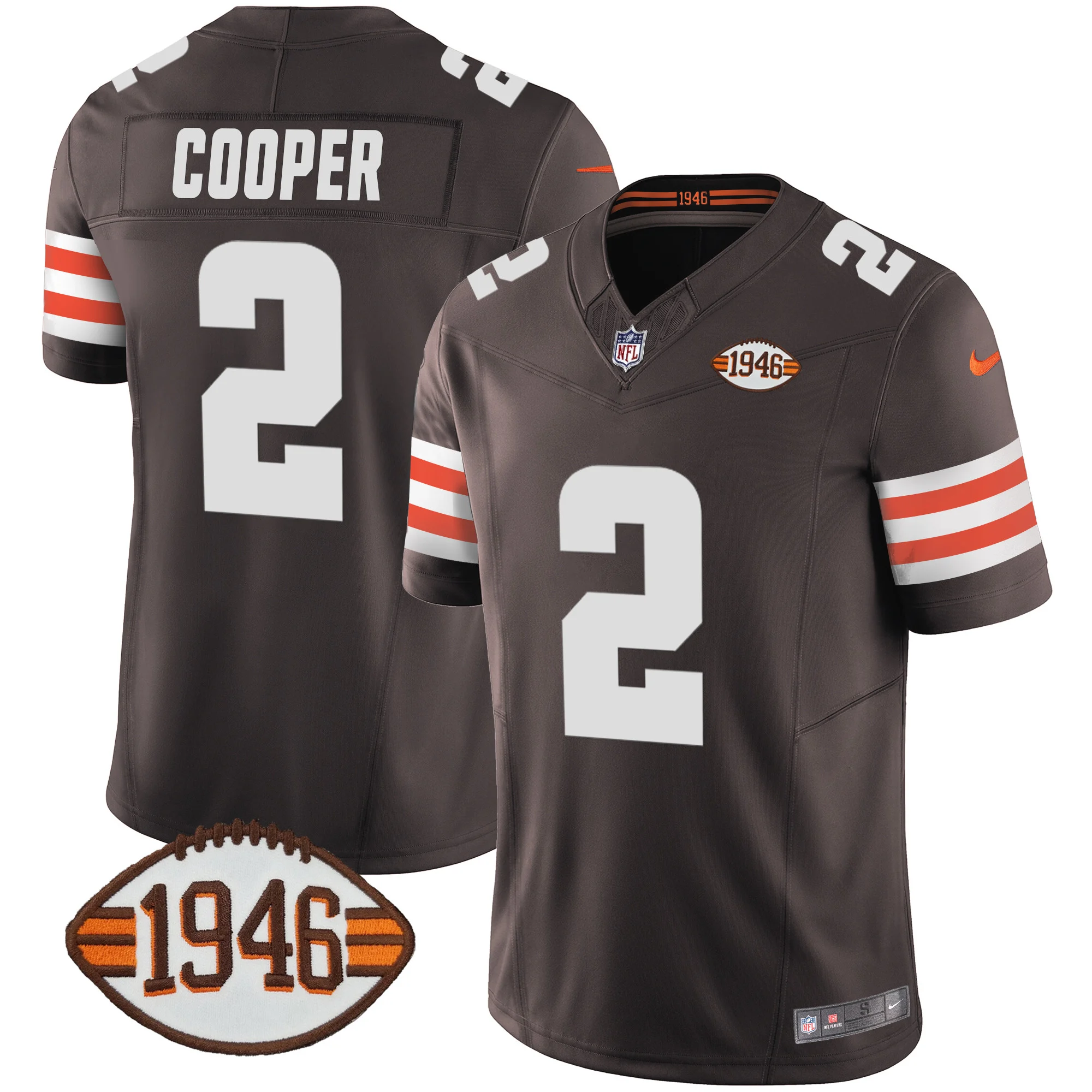 Mens Cleveland Browns 1946 75Th Anniversary Patch Jersey Amari Cooper Jersey Brown