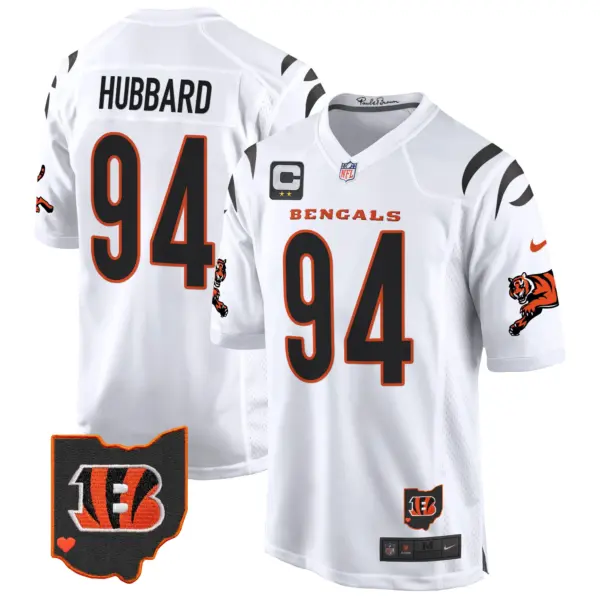 Mens Cincinnati Bengals 2024 Game Jersey Sam Hubbard Jersey White