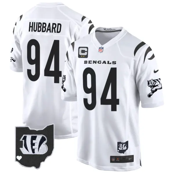 Mens Cincinnati Bengals 2024 Game Jersey Sam Hubbard Jersey White Limited