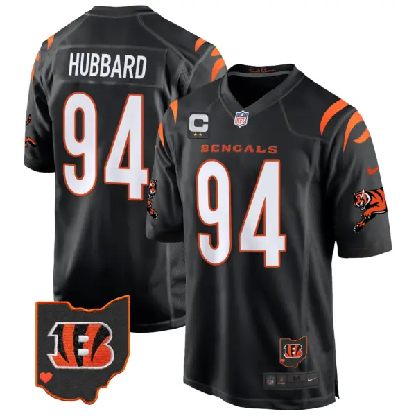 Mens Cincinnati Bengals 2024 Game Jersey Sam Hubbard Jersey Black
