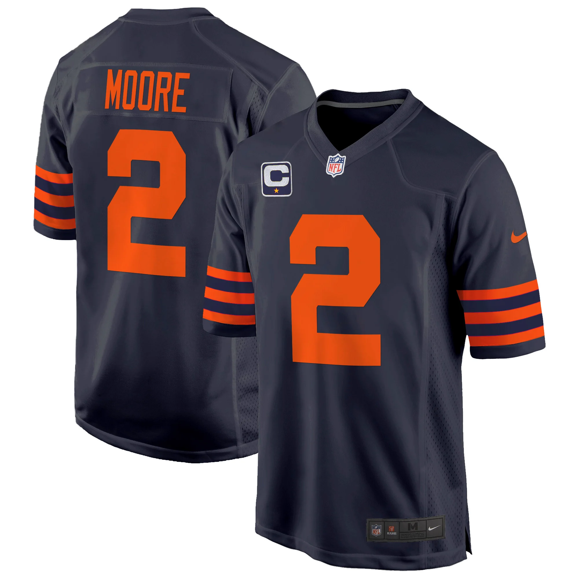 Mens Chicago Bears Throwback Game Jersey DJ More Jersey Navy