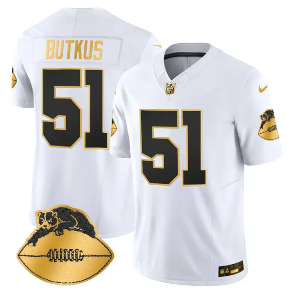 Mens Chicago Bears Throwback Gold Vapor Limited Jersey Dick Butkus Jersey White Gold