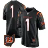 Mens Cincinnati Bengals 2024 Game Jersey #1 Team Jersey Black