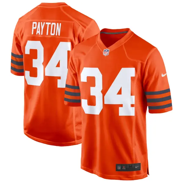 Mens Chicago Bears Throwback Game Jersey Walter Payton Jersey Orange