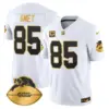 Mens Chicago Bears Throwback Gold Vapor Limited Jersey Cole Kmet Jersey White Gold