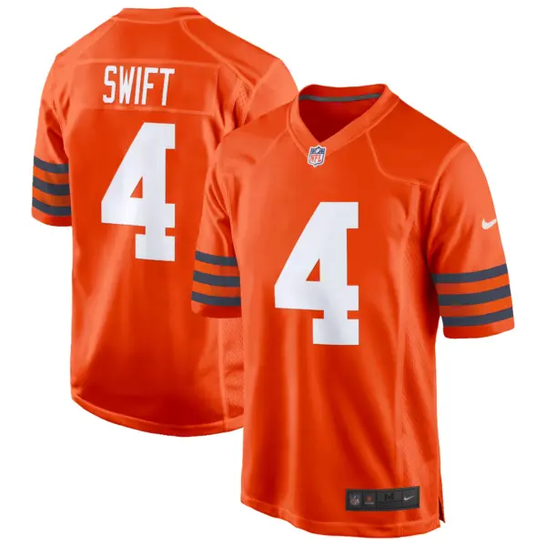 Mens Chicago Bears Throwback Game Jersey D’andre Swift Jersey Orange