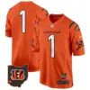 Mens Cincinnati Bengals 2024 Game Jersey #1 Team Jersey Orange
