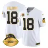 Mens Chicago Bears Throwback Gold Vapor Limited Jersey Caleb Williams Jersey White Gold