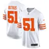 Mens Chicago Bears Throwback Game Jersey Dick Butkus Jersey White