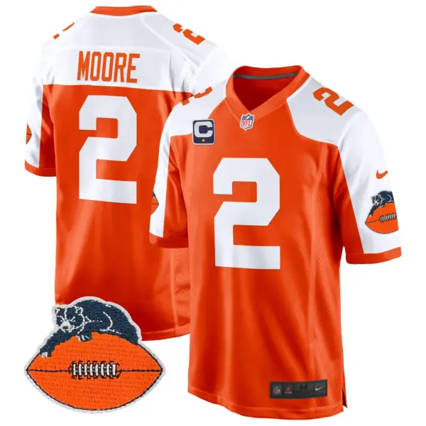 Mens Chicago Bears Throwback Game Jersey DJ More Jersey Orange Alternate