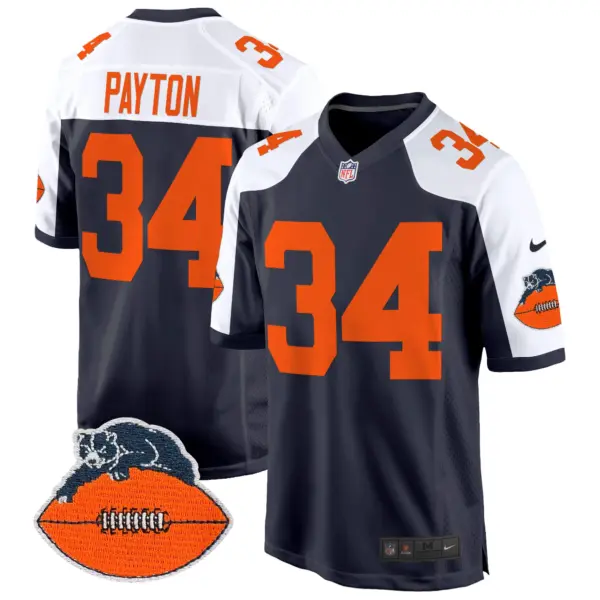 Mens Chicago Bears Throwback Game Jersey Walter Payton Jersey Navy Alternate