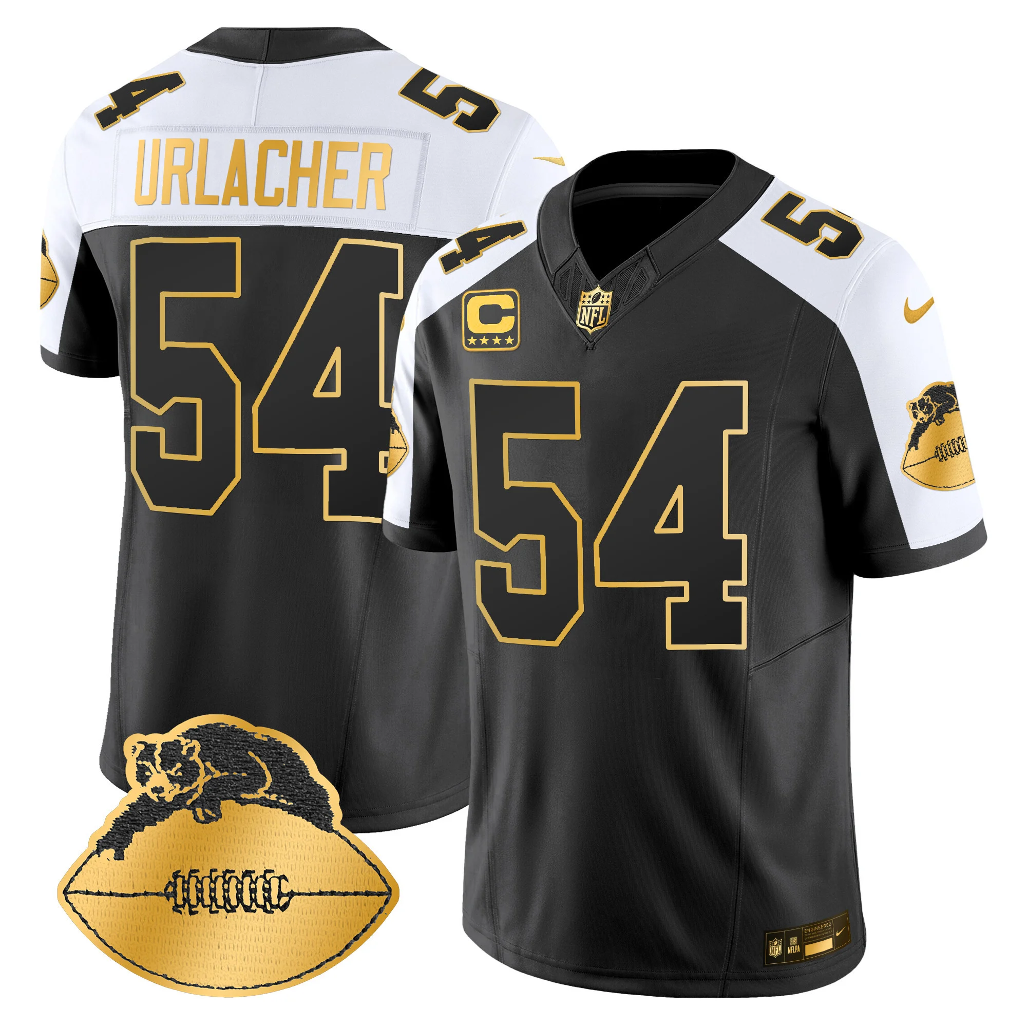 Mens Chicago Bears Throwback Gold Vapor Limited Jersey Brian Urlacher Jersey Alternate