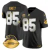 Mens Chicago Bears Throwback Gold Vapor Limited Jersey Cole Kmet Jersey Black Limited