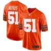 Mens Chicago Bears Throwback Game Jersey Dick Butkus Jersey Orange