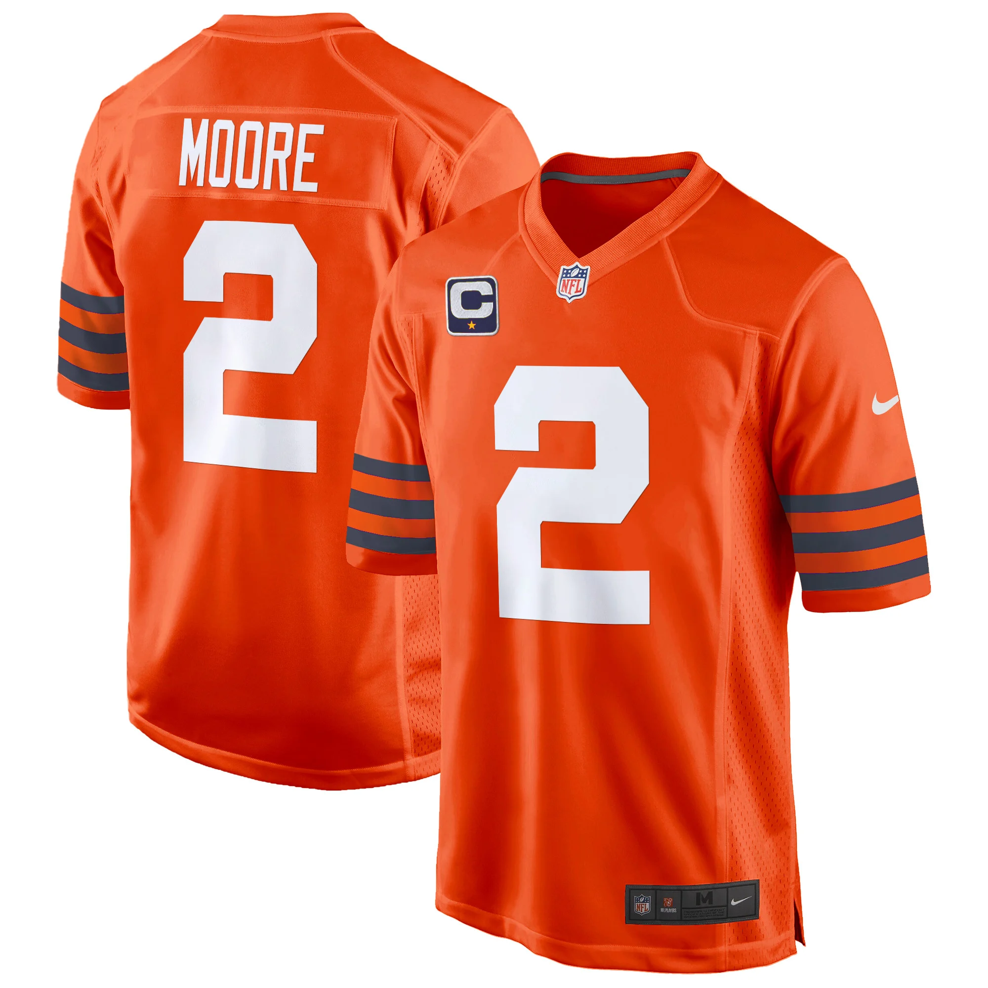 Mens Chicago Bears Throwback Game Jersey DJ More Jersey Orange