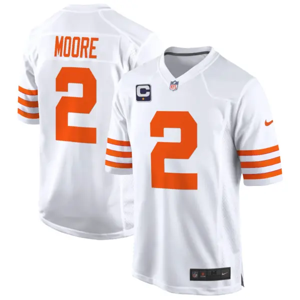 Mens Chicago Bears Throwback Game Jersey DJ More Jersey White