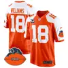Mens Chicago Bears Throwback Game Jersey Caleb Williams Jersey Orange Alternate