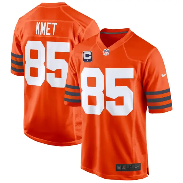 Mens Chicago Bears Throwback Game Jersey Cole Kmet Jersey Orange