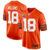 Mens Chicago Bears Throwback Game Jersey Caleb Williams Jersey Orange
