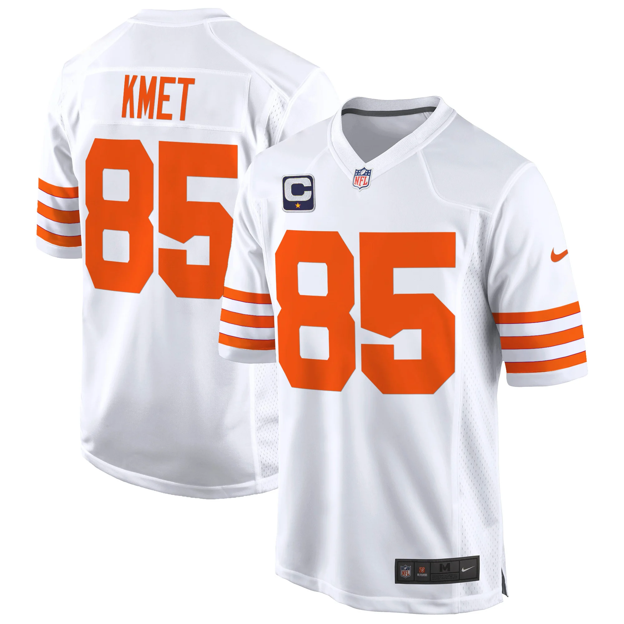 Mens Chicago Bears Throwback Game Jersey Cole Kmet Jersey White