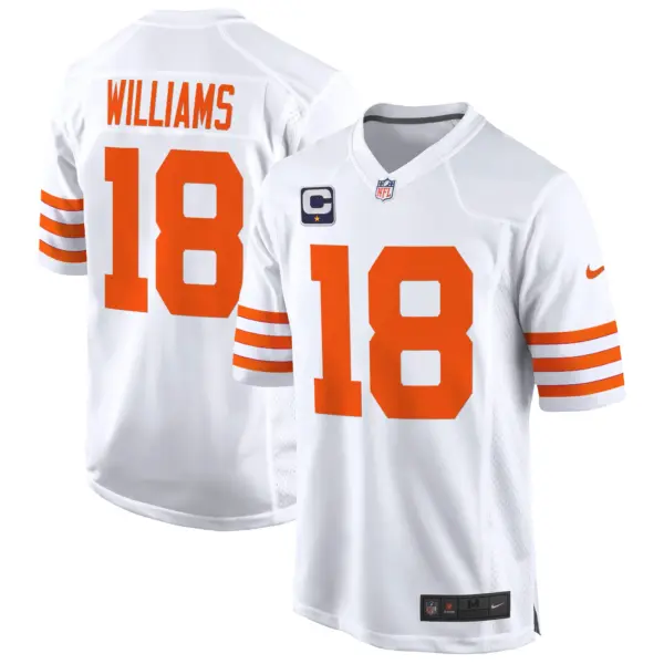 Mens Chicago Bears Throwback Game Jersey Caleb Williams Jersey White