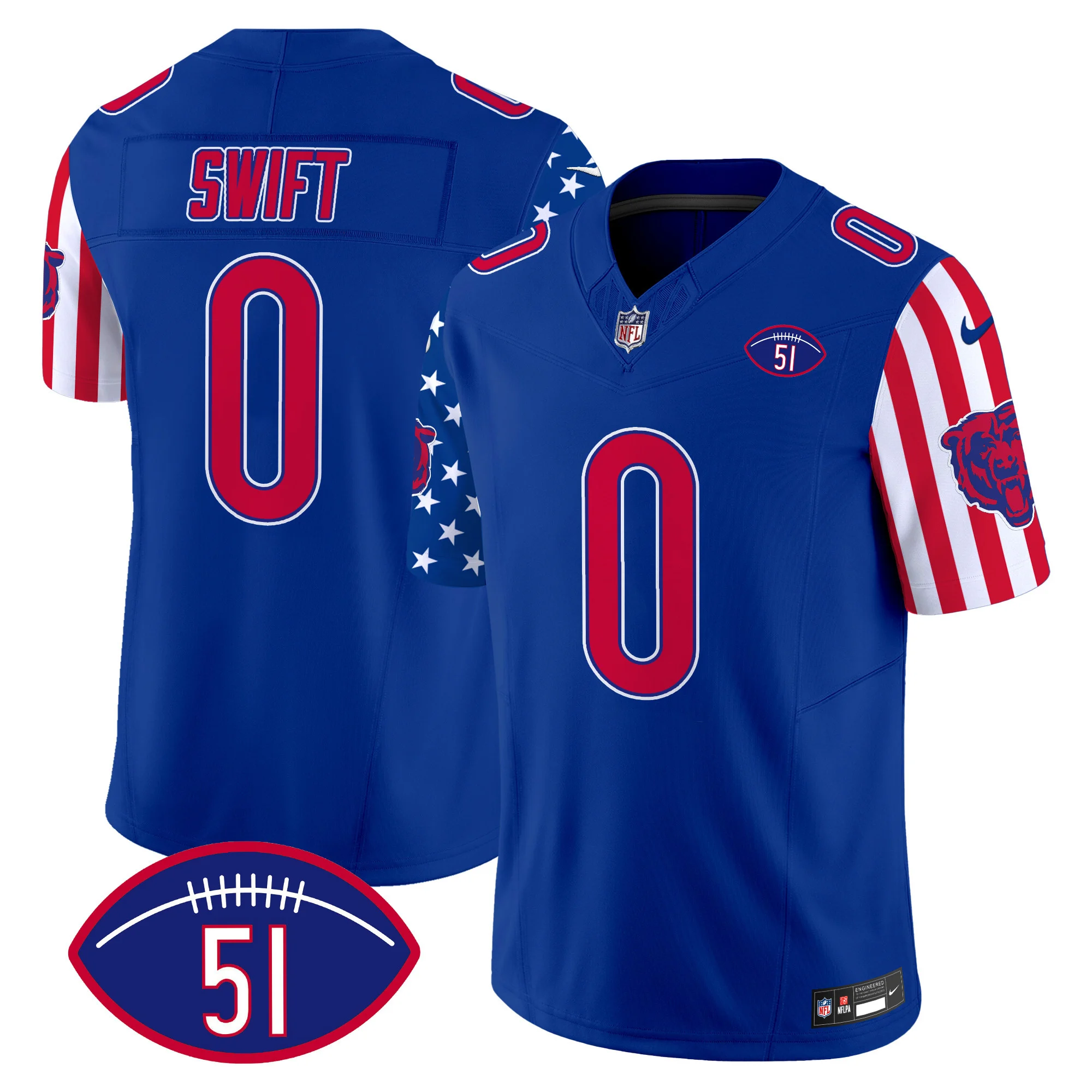 Mens Chicago Bears American Style Vapor Limited Jersey D’andre Swift Jersey Royal