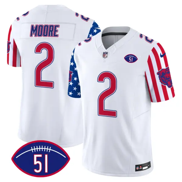 Mens Chicago Bears American Style Vapor Limited Jersey DJ Moore Jersey White