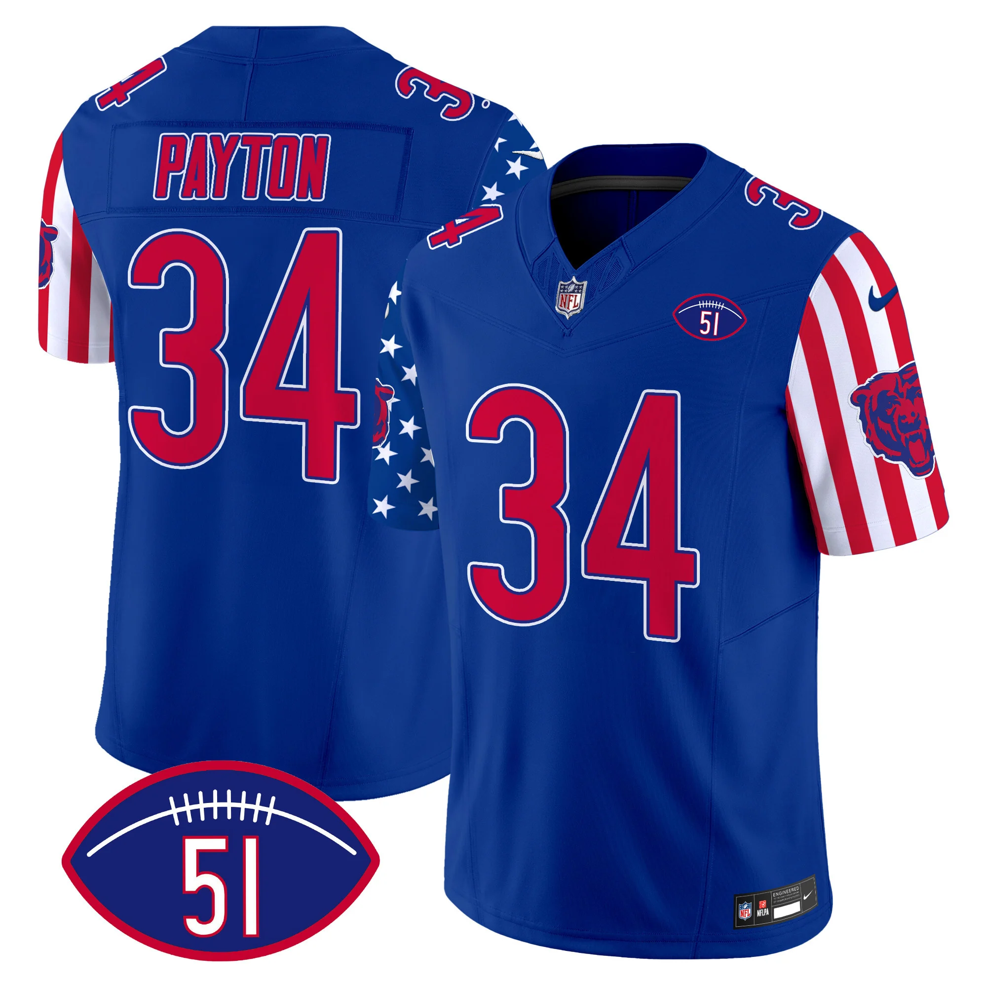 Mens Chicago Bears American Style Vapor Limited Jersey Walter Payton Jersey Royal