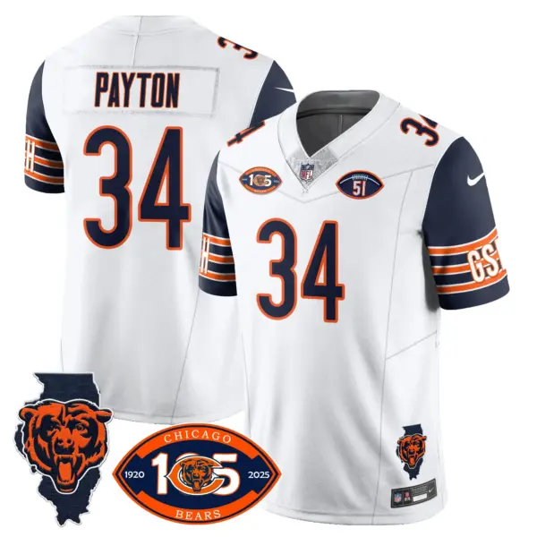 Mens Chicago Bears 1920 2025 The Chicago Bears Vapor Limited Jersey Walter Payon Jersey Navy Sleeves