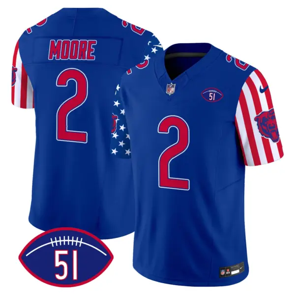 Mens Chicago Bears American Style Vapor Limited Jersey DJ Moore Jersey Royal