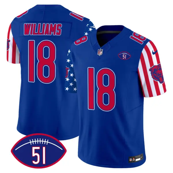 Mens Chicago Bears American Style Vapor Limited Jersey Caleb Williams Jersey Royal