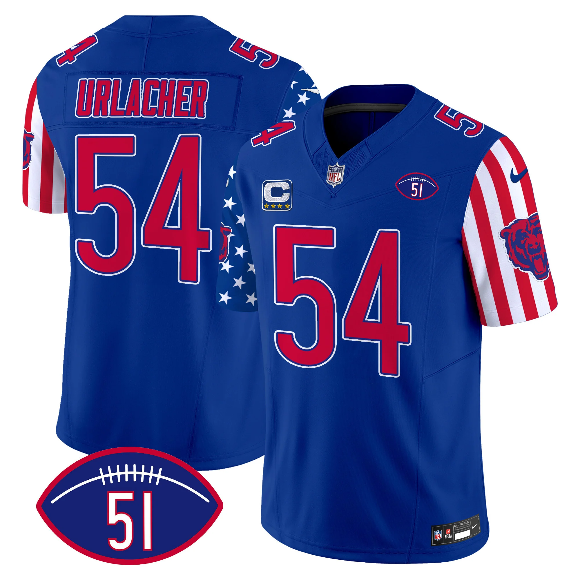 Mens Chicago Bears American Style Vapor Limited Jersey Brian Urlacher Jersey Royal