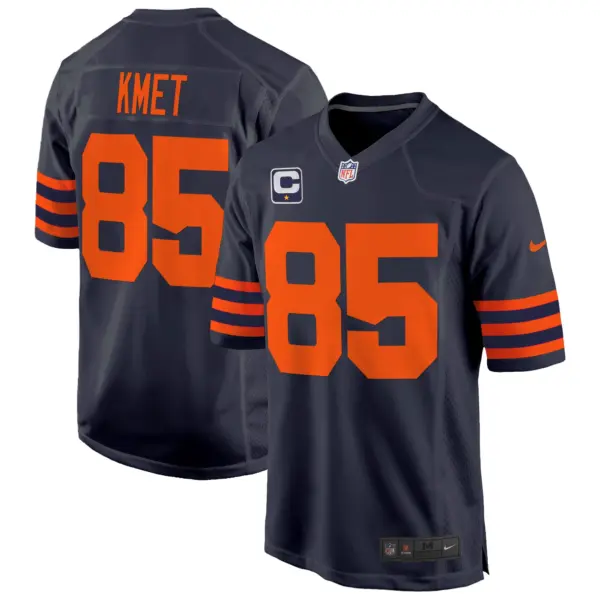 Mens Chicago Bears Throwback Game Jersey Cole Kmet Jersey Navy