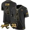 Mens Buffalo Bills OJ Simpson Patch Gold Vapor Limited Jersey James Cook Jersey Black Gold