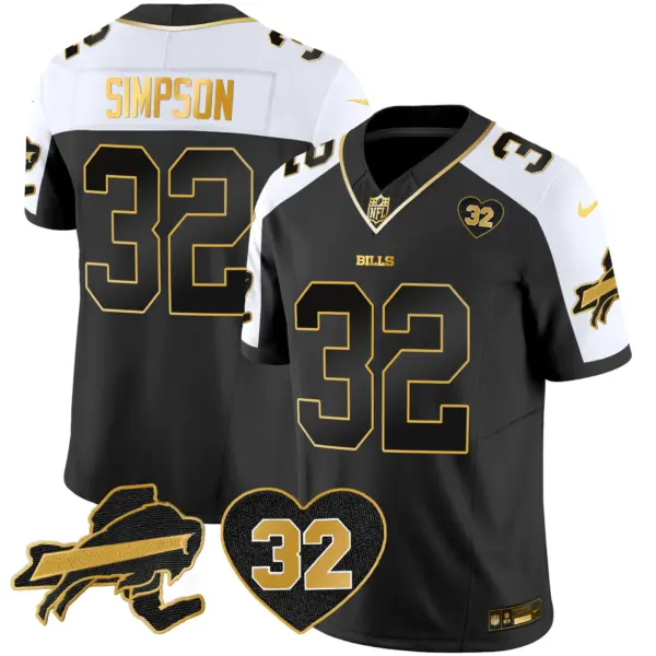 Mens Buffalo Bills OJ Simpson Patch Gold Vapor Limited Jersey OJ Simpson Jersey Alternate