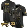 Mens Buffalo Bills OJ Simpson Patch Gold Vapor Limited Jersey Stefon Diggs Jersey Black Gold