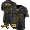 Mens Buffalo Bills OJ Simpson Patch Gold Vapor Limited Jersey OJ Simpson Jersey Black Gold