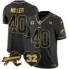 Mens Buffalo Bills OJ Simpson Patch Gold Vapor Limited Jersey Von Miller Jersey Black Gold